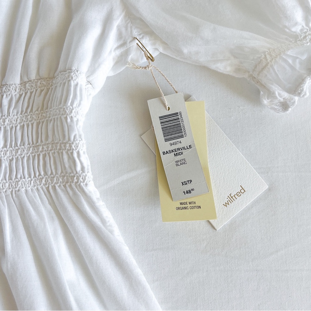Aritzia Wilfred Baskerville Dress | White | Size XS | NWT - Picture 8 of 13